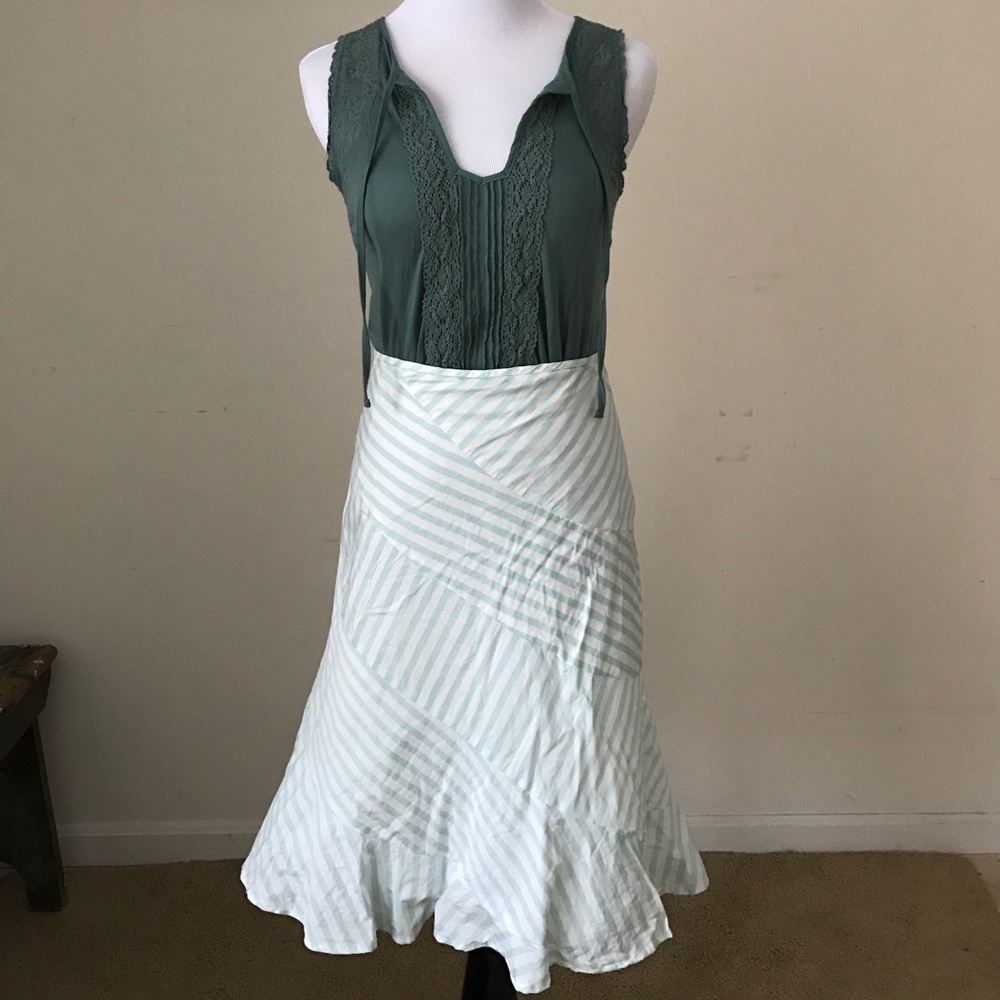 Anthropologie Elevenses Tiered Ruffled Skirt